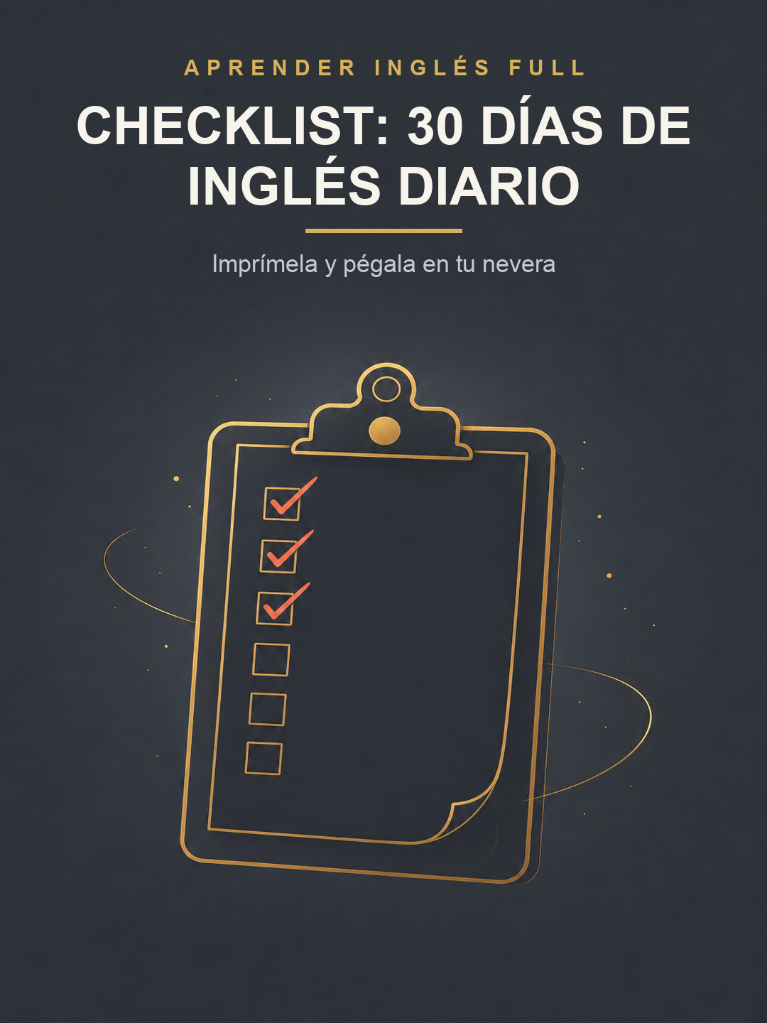 Checklist: 30 Días de Inglés Diario